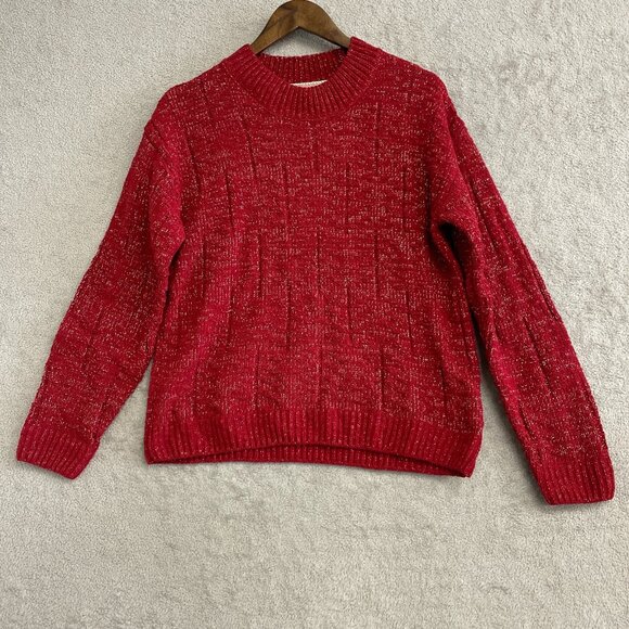 NEW Weatherproof Vintage Women's L Knit Sweater Crewneck Shimmer - Picture 3 of 11
